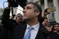 Trump Lawyer Investigation Michael Cohen walks out of federal court, Thursday, Nov. 29, 2018, in New York, after pleading guilty to lying to Congress about work he did on an aborted project to build a Trump Tower in Russia. Cohen, President Donald Trumps former lawyer, told the judge he lied about the timing of the negotiations and other details to be consistent with Trump's "political message." (AP Photo/Julie Jacobson) Trump praises witness who refuses to testify against him
