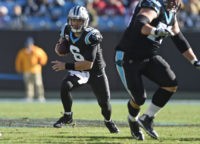 The Latest: Panthers new QB Heinicke leaves with arm injury
