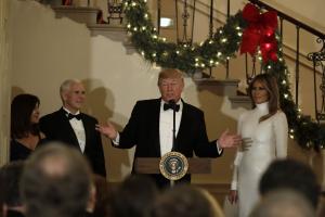 Trump describes White House as a 'happy place' during party