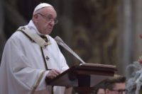Pope Francis calls for rejection of materialism in Christmas Eve mass