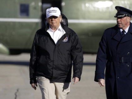 President Donald Trump walks to board Air Force One for a trip to the southern border, Thursday, Jan. 10, 2019, in Andrews Air Force Base, Md. (AP Photo/ Evan Vucci)