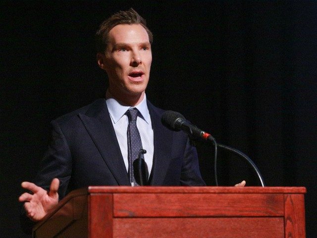 LOS ANGELES, CA - APRIL 25: Benedict Cumberbatch speaks onstage during the premiere of Sho