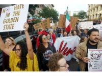 California Immigrant Population Hundreds of people in San Diego, California protested against US President Donald Trump's upcoming visit to the state on March 13, 2018