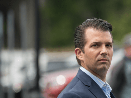 Donald Trump Jr. arrives for a ribbon cutting event for a new clubhouse at Trump Golf Links at Ferry Point, June 11, 2018 in The Bronx borough of New York City. According to President Donald Trump's latest financial disclosures, the Trump Organization oversees 17 golf courses and clubs, generating $221 …