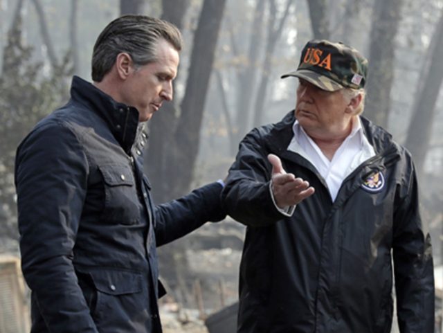 Gavin Newsom and Donald Trump (Evan Vucci / Associated Press)