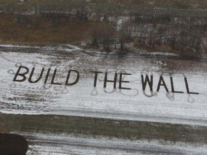 Farmer Gene Hanson of Edgeley, North Dakota plowed a message of support for President Trump: "Build the wall." (Gene Hanson/Facebook)