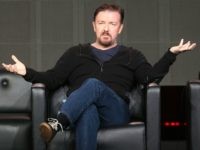 PASADENA, CA - JANUARY 09: Writer Ricky Gervais of the television show 'Derek' speaks during the 2013 Winter Television Critics Association Press Tour at the Langham Hotel and Spa on January 9, 2013 in Pasadena, California. (Photo by Frederick M. Brown/Getty Images)
