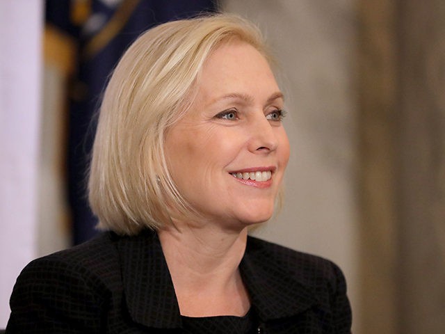 WASHINGTON, DC - NOVEMBER 14: Sen. Kirsten Gillibrand (D-NY) attends a post-midterm election meeting of Rev. Al Sharpton's National Action Network in the Kennedy Caucus Room at the Russell Senate Office Building on Capitol Hill November 14, 2018 in Washington, DC. Politicians believed to be considering a run for the …
