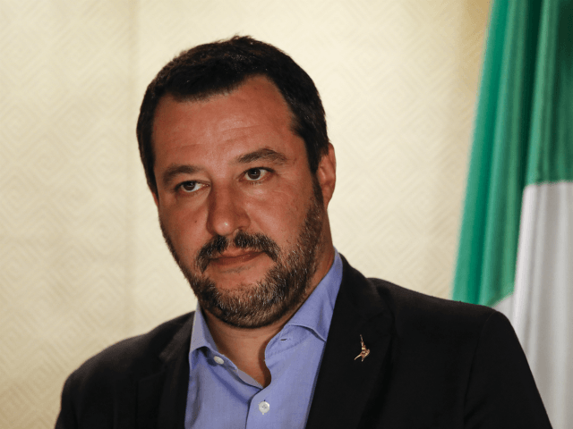 Italys far-right Interior Minister and deputy PM Matteo Salvini is seen at a hotel in Jerusalem on December 11, 2018. (Photo by Ahmad GHARABLI / AFP) (Photo credit should read AHMAD GHARABLI/AFP/Getty Images)