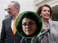 US-politics-IMMIGRATION-BORDER-TRUMP-TALKS (INSET: Rashida Tlaib) US Speaker of the House Nancy Pelosi and Senate Democratic Leader Chuck Schumer speak to the media following a meeting with US President Donald Trump about the partial government shutdown at the White House in Washington, DC, January 9, 2019. - Trump stormed out of negotiations Wednesday …