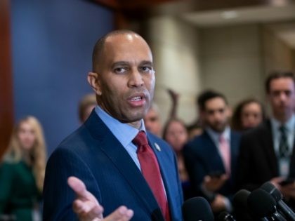 Rep. Hakeem Jeffries, D-N.Y., speaks after being elected chairman of the House Democratic Caucus for the 116th Congress in January, at the Capitol in Washington, Wednesday, Nov. 28, 2018. Jeffries defeated Rep. Barbara Lee, D-Calif., both prominent members of the Congressional Black Caucus.