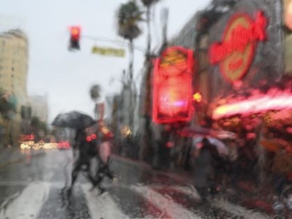 Hollywood in storm (Robyn Beck / AFP / Getty)