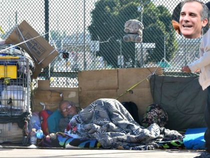 Homeless L.A., Eric Garcetti Getty
