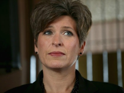 Republican U.S. Senate candidate Joni Ernst attends a campaign stop at the Amtrak Osceola Train Depot November 2, 2014 in Osceola, Iowa. A Des Moines Register poll published Saturday put Ernst seven points ahead of her opponent, Rep. Bruce Braley (D-IA), three days before the election. During a November 1, …