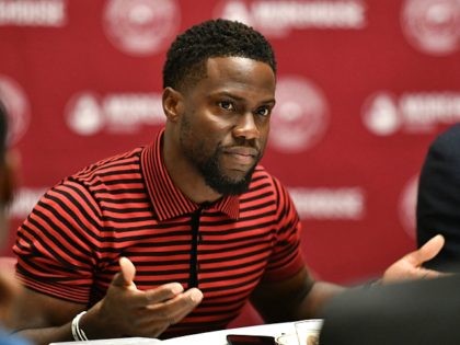 ATLANTA, GA - SEPTEMBER 11: Kevin Hart speaks during during the 'Night School' Atlanta University Center press junket at Morehouse College on September 11, 2018 in Atlanta, Georgia. (Photo by Paras Griffin/Getty Images for Universal Pictures)