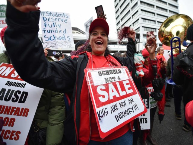 L.A. Teachers Strike charter (Robyn Beck / AFP / Getty)