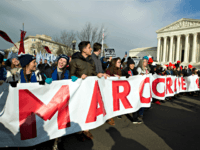 March for Life Anti-abortion activists march outside of the U.S. Supreme Court, during the March for Life in Washington Friday, Jan. 18, 2019.