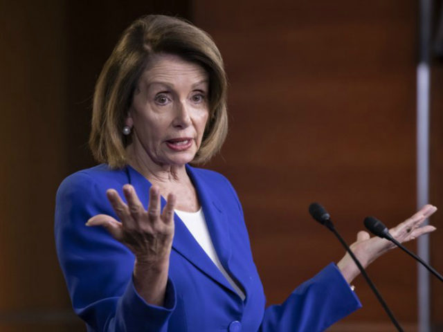 Speaker of the House Nancy Pelosi, D-Calif., talks to reporters during a news conference a day after a bipartisan group of House and Senate bargainers met to craft a border security compromise aimed at avoiding another government shutdown, at the Capitol in Washington, Thursday, Jan. 31, 2019. (AP Photo/J. Scott …