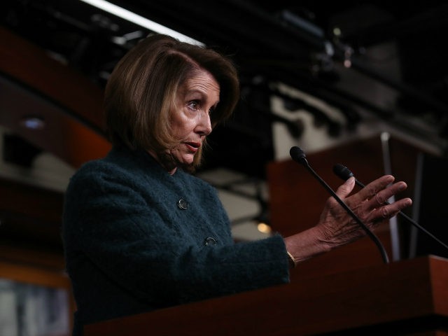 U.S. Speaker of the House Nancy Pelosi (D-CA) answers questions during her weekly press co