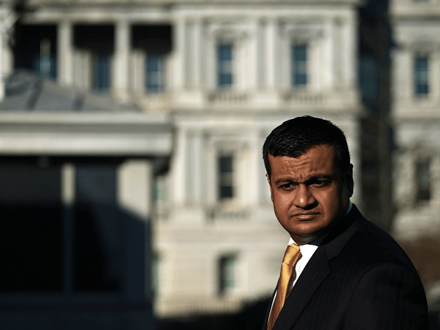 WASHINGTON, DC - FEBRUARY 13: Principal Deputy White House Press Secretary Raj Shah on his way back to the West Wing after a TV interview at the White House February 13, 2018 in Washington, DC. (Photo by Alex Wong/Getty Images)