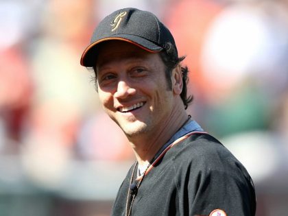 SAN FRANCISCO - JULY 08: Actor Rob Schneider takes part in the Taco Bell Legends & Celebrity Softball Game at AT&T Park on July 8, 2007 in San Francisco, California. (Photo by Jed Jacobsohn/Getty Images)