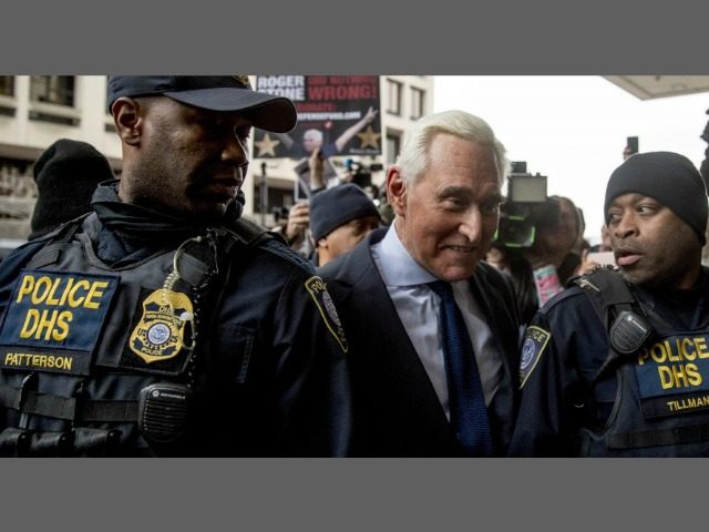 Former campaign adviser for President Donald Trump, Roger Stone arrives at Federal Court,