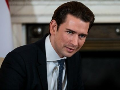 LONDON, ENGLAND - NOVEMBER 22: Austrian Chancellor Sebastian Kurz meets with British Prime Minister Theresa May (not seen) at Downing Street on November 22, 2018 in London, England. Mrs May and Mr Kurz, who currently holds the rotating presidency of the EU, will hold talks at Number 10 today as …