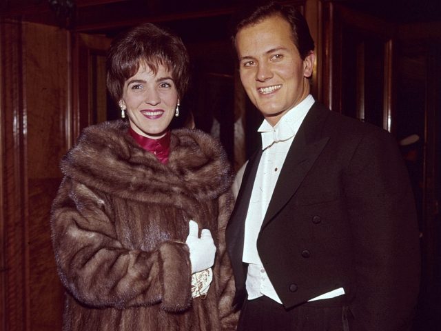 February 1962: Cleancut American teen idol Pat Boone with his wife Shirley. (Photo by Geor