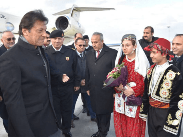 ANKARA: Prime Minister Imran Khan arrived in Turkey on two-day official visit on the invit