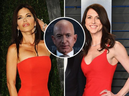 jeff bezos lauren sanchez and Bezos' wife Mackenzie