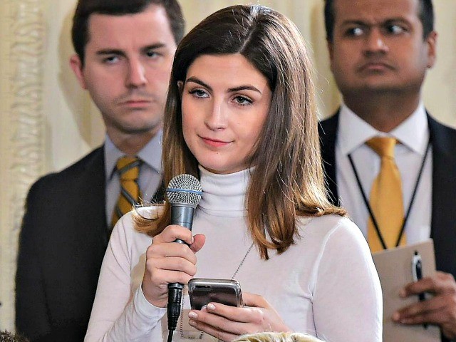 CNN reporter Kaitlan Collins and President Trump went back and for...