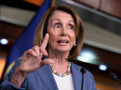 House Minority Leader Nancy Pelosi, D-Calif., holds a news conference on Capitol Hill in Washington, Thursday, Oct. 12, 2017. The top Democrat in the House criticized President Trump on his responses to hurricane assistance in Puerto Rico, saying it's heartbreaking and the president is dismissing them. (AP Photo/J. Scott Applewhite)