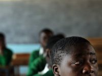 Girls attending school at Mtitu Secondary School where they live and studies during school terms at Kilolo district, approximately 500 kilometres south-west of Tanzanian capital, Dar-es-Salaam, on September 01, 2008. Girls are students at the school who benefit from a bursary run by a United Kingdom based NGO, the Campaign …