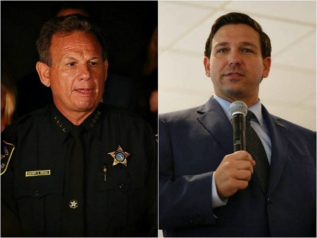 Broward County Sheriff Scott Israel and Florida Governor Ron DeSantis