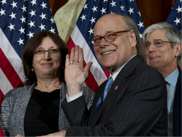 House Speaker Nancy Pelosi of Calif., administers the House oath of office to Rep. Steve Cohen, D-Tenn., during ceremonial swearing-in on Capitol Hill in Washington, Thursday, Jan. 3, 2019, during the opening session of the 116th Congress. (AP Photo/Jose Luis Magana)