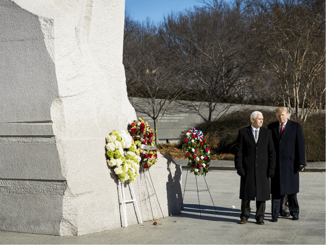 President Donald Trump and Vice President Mike Pence visit the Martin Luther King Jr. Memo
