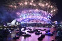 More than 1.5 million people went to Sydney harbour to watch the New Year's Eve fireworks -- but one signage was beaming out the wrong year