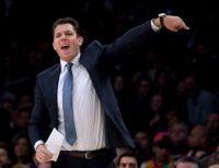 Los Angeles Lakers coach Luke Walton, pictured January 5, 2019, said that with three key contributors absent, he wanted to see more intensity from the players who were on the court