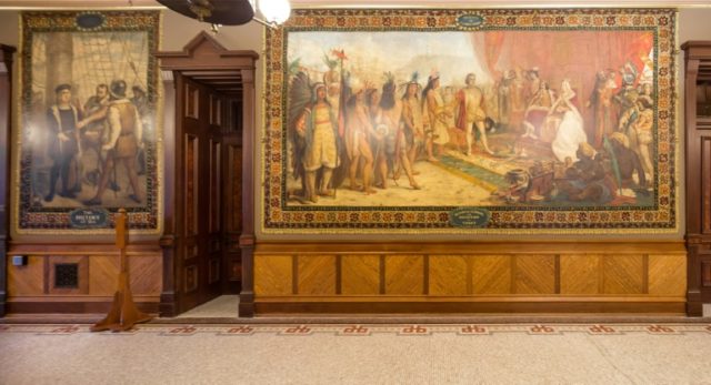 US university to cover Christopher Columbus murals