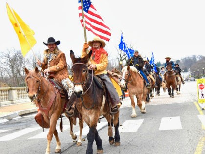 Cowboys for Trump Ride Through D.C. in Support of Border Wall