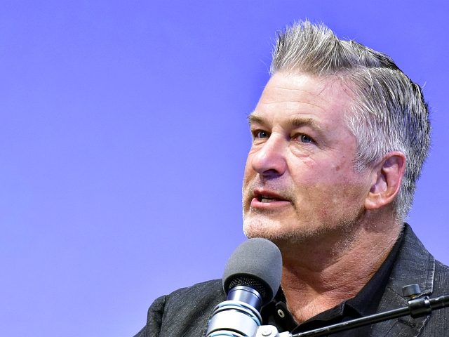 HAMPTONS, NY - OCTOBER 05: Actor Alec Baldwin speaks on stage at A Conversation With Maggie Gyllenhaal at Bay Street Theater during Hamptons International Film Festival 2018 - Day Two on October 5, 2018 in Sag Harbor, New York. (Photo by Eugene Gologursky/Getty Images for Hamptons International Film Festival)