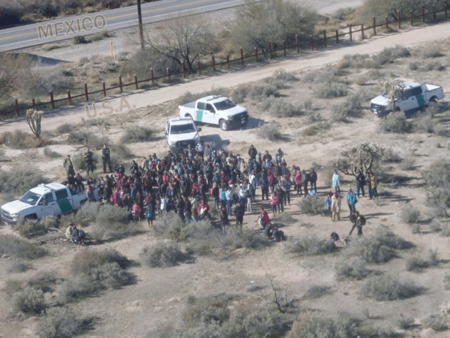 Tucson Sector Border Patrol agents apprehend 325 migrants near Lukeville, Arizona. (Photo: U.S. Border Patrol/Tucson Sector)