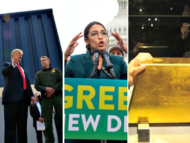 Border Wall, Green New Deal, Gold