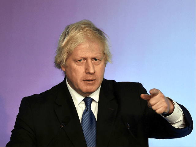 Conservative party MP Boris Johnson delivers his speech during the …