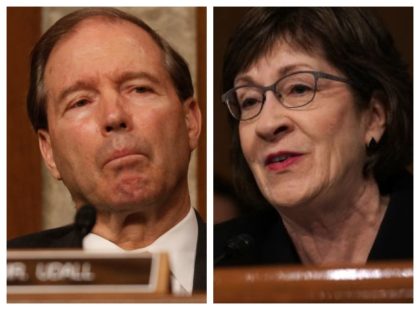 Combo picture of Sens. Tom Udall and Susan Collins