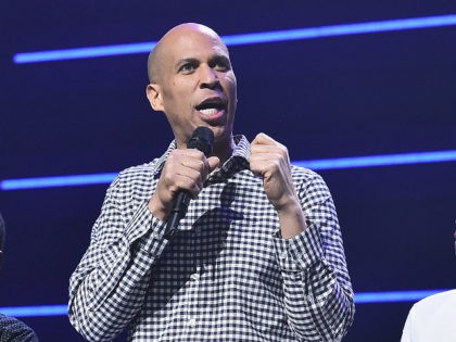 NEW YORK, NY - OCTOBER 23: Senator Cory Booker speaks onstage during the 4th Annual TIDAL X: Brooklyn at Barclays Center of Brooklyn on October 23, 2018 in New York City. (Photo by Theo Wargo/Getty Images for TIDAL)