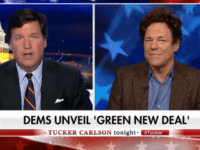 Green Tucker An adviser to Rep. Alexandria Ocasio-Cortez (D-NY) was caught lying to Tucker Carlson about the disastrous Green New Deal.
