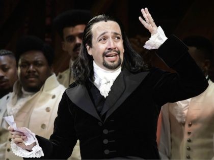 Lin-Manuel Miranda, composer and creator of the award-winning Broadway musical, Hamilton, offers a message of gratitude after receiving a standing ovation at the end of the play's premiere held at the Santurce Fine Arts Center, in San Juan, Puerto Rico, Friday, Jan. 11, 2019. The musical is set to run …