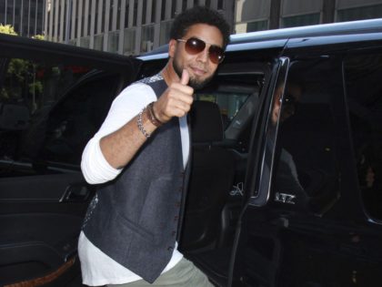 Jussie Smollett thumbs up (RW/MediaPunch /IPX via Associated Press)