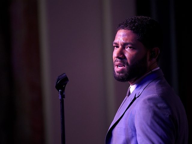 BEVERLY HILLS, CA - MAY 01: Actor/singer Jussie Smollett performs onstage during the 20th Anniversary Taste for a Cure fundraiser benefitting UCLA's Jonsson Comprehensive Cancer Center at the Beverly Wilshire Four Seasons Hotel on May 1, 2015 in Beverly Hills, California. (Photo by Michael Buckner/Getty Images for Jonsson Cancer Center …